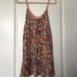 vintage printed mini dress